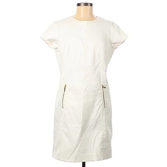 Jones New York Dresses & Skirts - Jones New York White Stretch Crocodile Print Dress 4